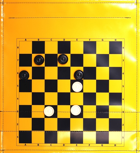 Wechselklappe für Umhängetasche - Dame - Spielfeld - gelb - schwarz - Größe M