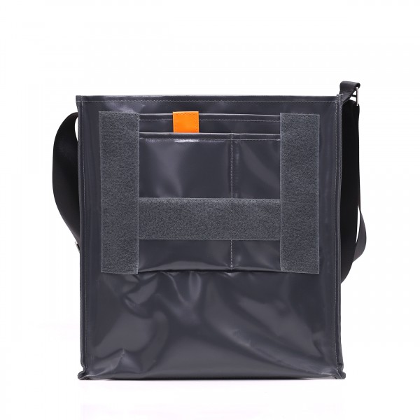 shoulder bag - customizable - tarpaulin - diplomat - anthracite - 1