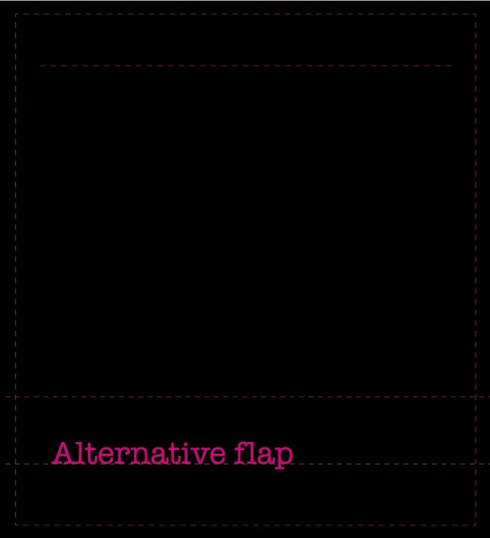Wechseldeckel für Tasche - Alternative Flap - schwarz/pink - Größe M