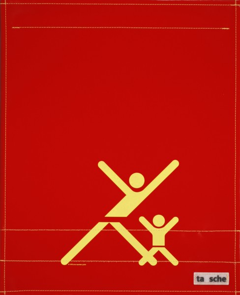 Wechseldeckel für Tasche - Mutter-Kind-Turnen - rot/gelb - Größe L