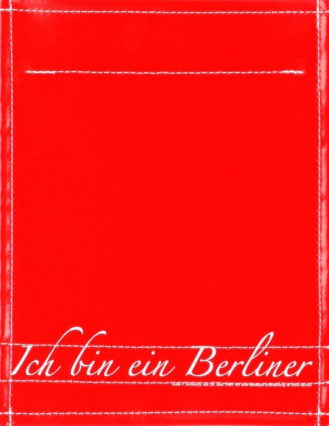 Exchangeable lid for bag - Ich bin ein Berliner - red/white - size S