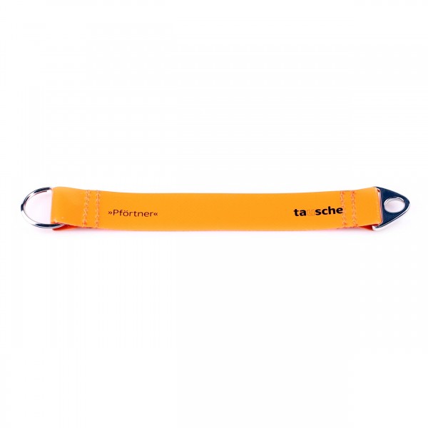 Lanyard to attach to the bag from orange tarpaulin