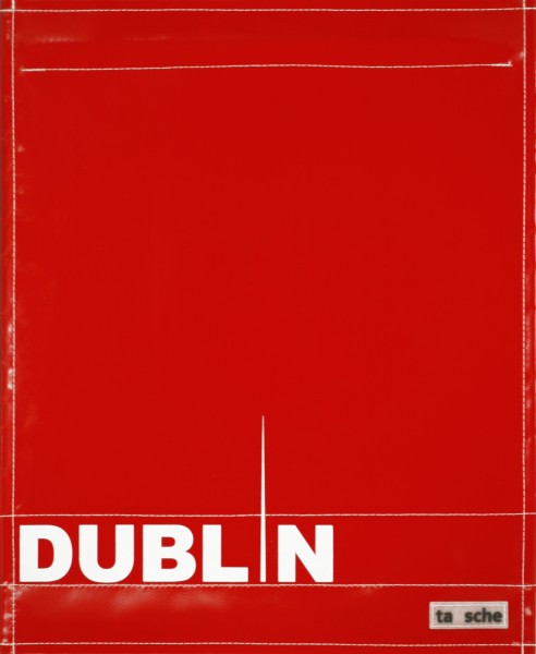 Deckel L - Dublin rot/weiß