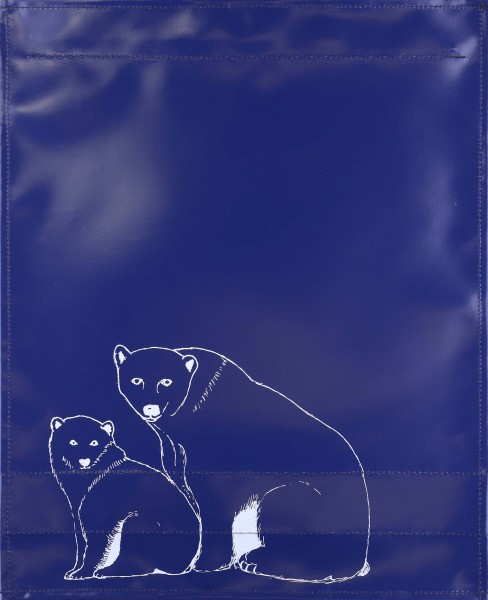 Wechseldeckel für Tasche - Eisbär - blau/weiß - Größe L