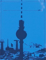 Deckel S - Stadtsilhouette Berlin mittelblau/dkl.blau