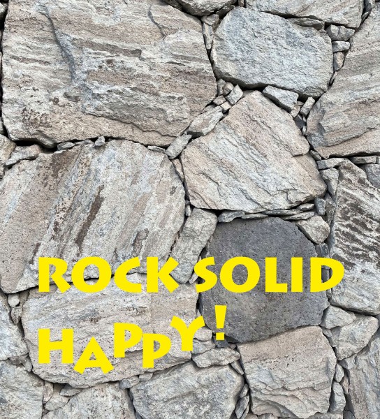 Wechseldeckel für Tasche – Rock Solid Happy – grau/gelb – Größe M