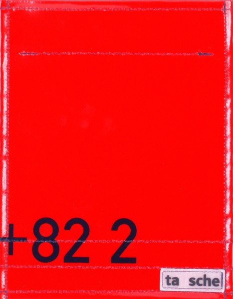 Wechseldeckel für Tasche/Rucksack - 82 2 - rot/schwarz - Größe S