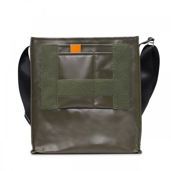 Shoulder bag - customisable - canvas - »Diplomatin« (diplomat) - olive - 1