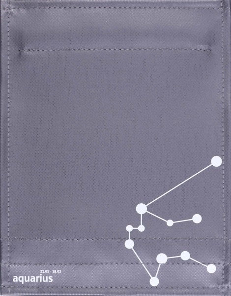 Wechseldeckel für Tasche - Wassermann - anthrazit/Selbstleuchtfarbe - Größe S