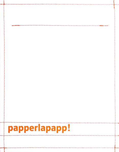 Exchangeab flap for handbag - Papperlapapp - white / fluorescent orange - size S