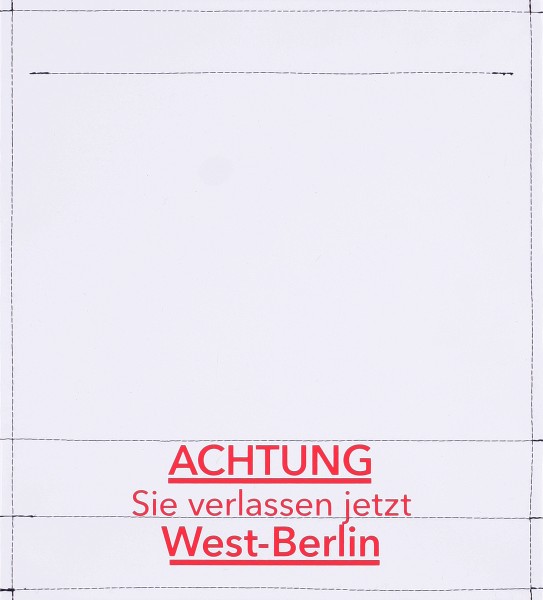 Wechseldeckel für Tasche - Achtung West-Berlin - grau - Größe M