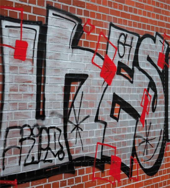 Wechselhülle für Notebooktasche - Graffiti Lüneburger - bunt - Größe M