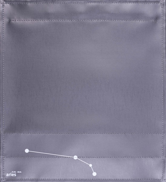 Wechseldeckel für Umhängetasche/Rucksack - Widder (aries) - anthrazit/Selbstleuchtfarbe - Größe M