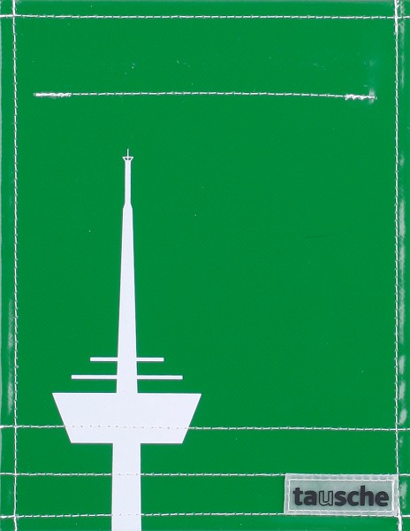 Exchangeable cover for bag - Köln Turm - green/white - size S