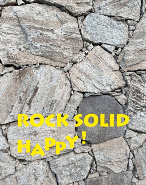 Wechseldeckel für Tasche – Rock Solid Happy – grau/gelb – Größe S