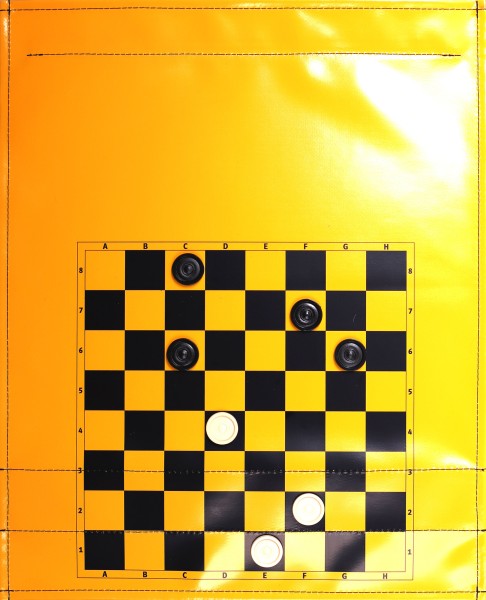 Wechselklappe für Messengerbag - Dame - Spielfeld - gelb - schwarz - Größe L