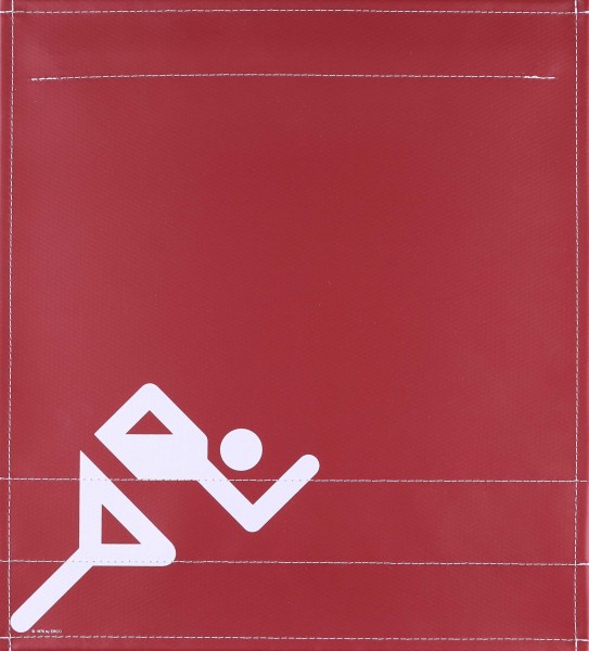 Wechselklappe für Sporttasche - Läufer - rot/weiß - Größe M
