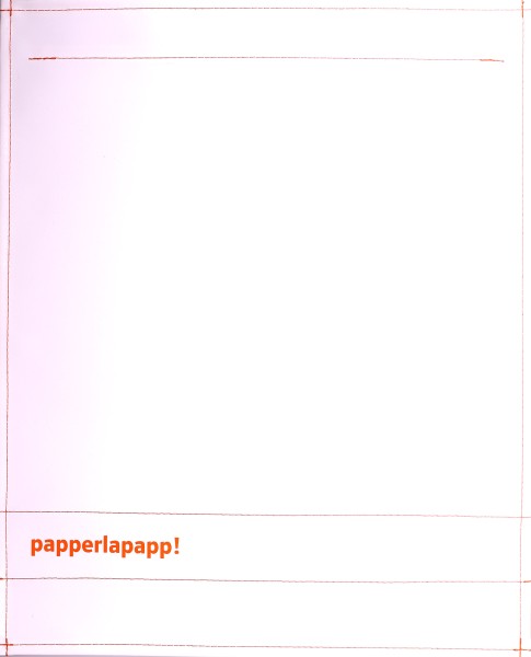 Wechselklappe für Umhängetasche - Papperlapapp - weiß/leuchtorange - Größe L