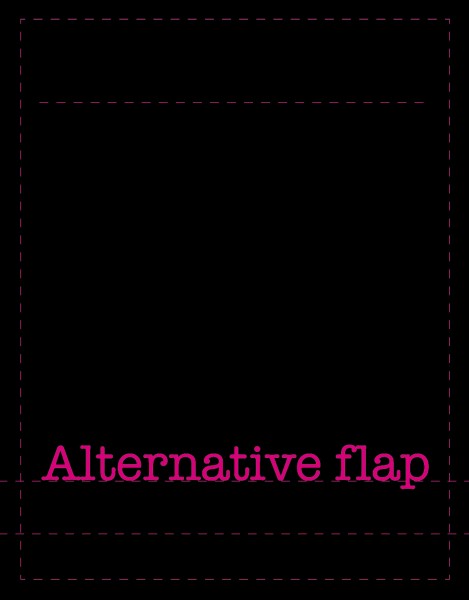 Exchangeable flap for bag - Alternative Flap - black/pink - size S