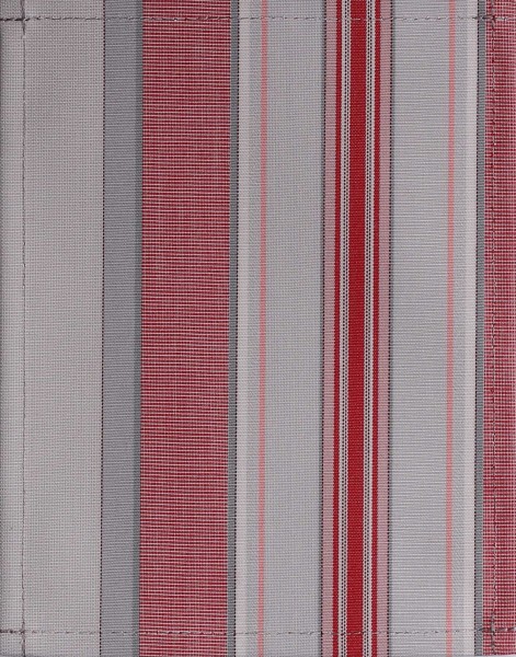 Wechselklappe für Handtasche - Markise - rot/grau - Größe S
