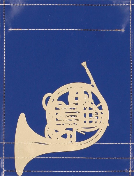 Wechseldeckel für Tasche/Rucksack - Horn - blau/gold - Größe S